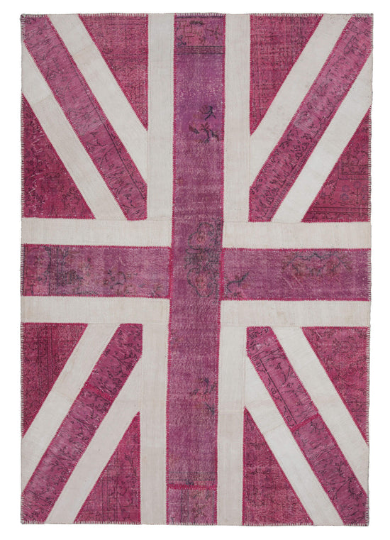 7x10 British Flag Patchwork Rug - 22660