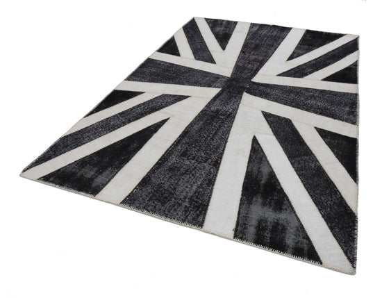 7x10 British Flag Patchwork Rug - 22661