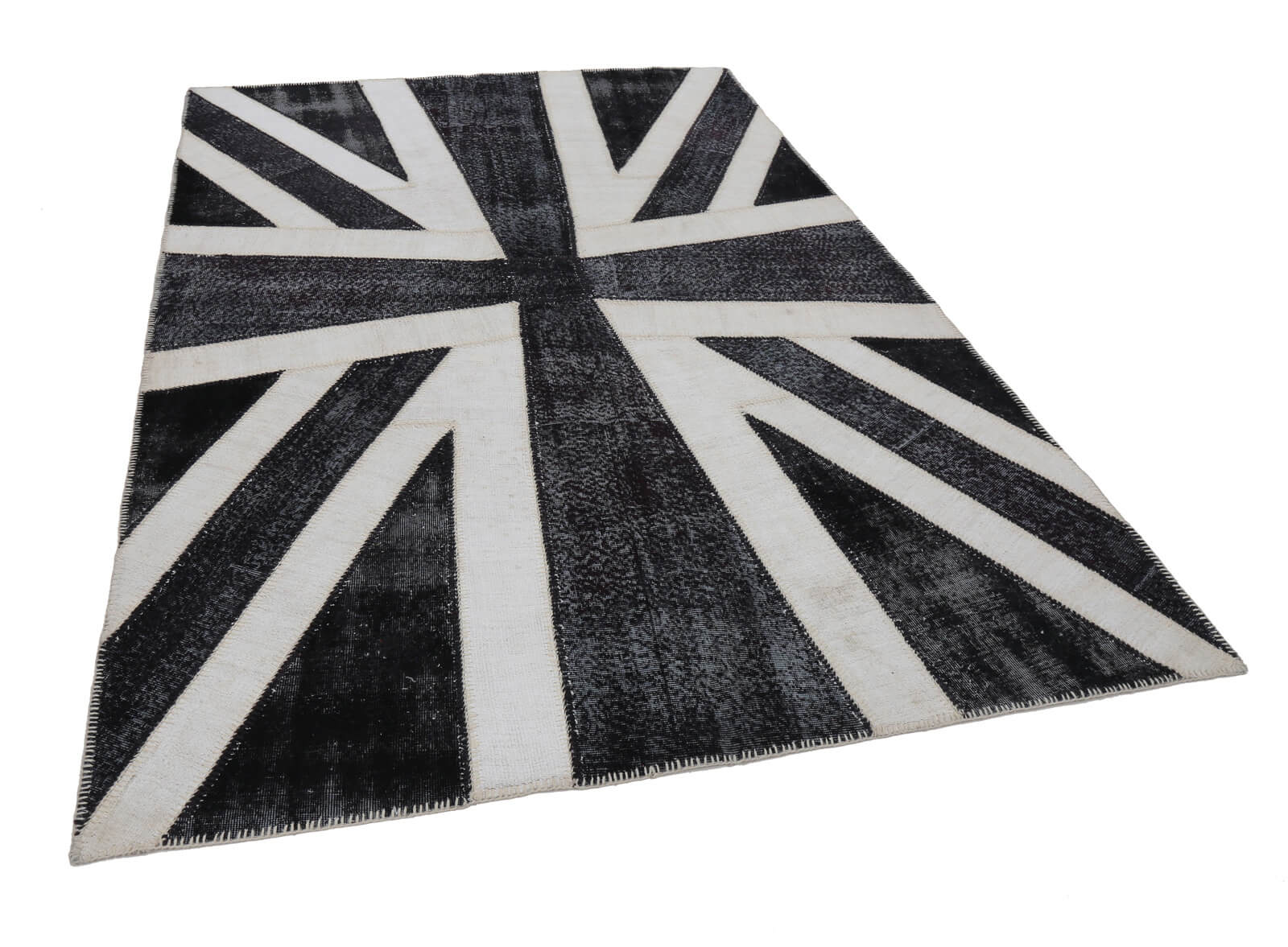 7x10 British Flag Patchwork Rug - 22661