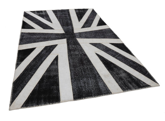 7x10 British Flag Patchwork Rug - 22661