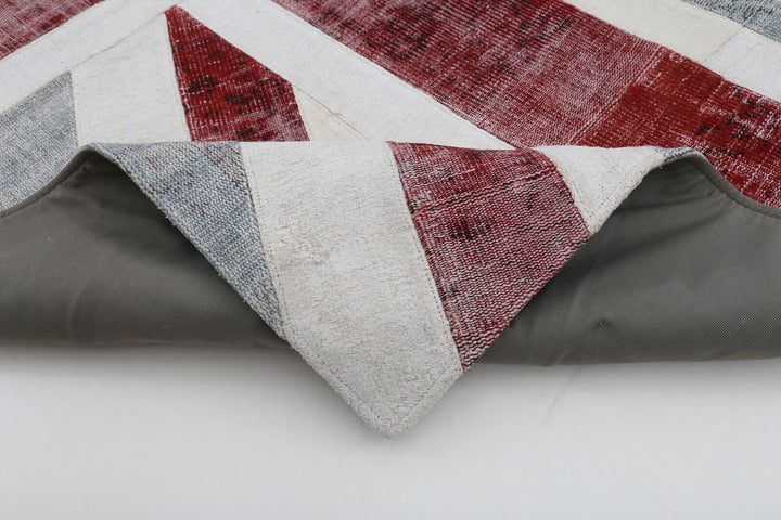 7x10 British Flag Patchwork Rug - 22663