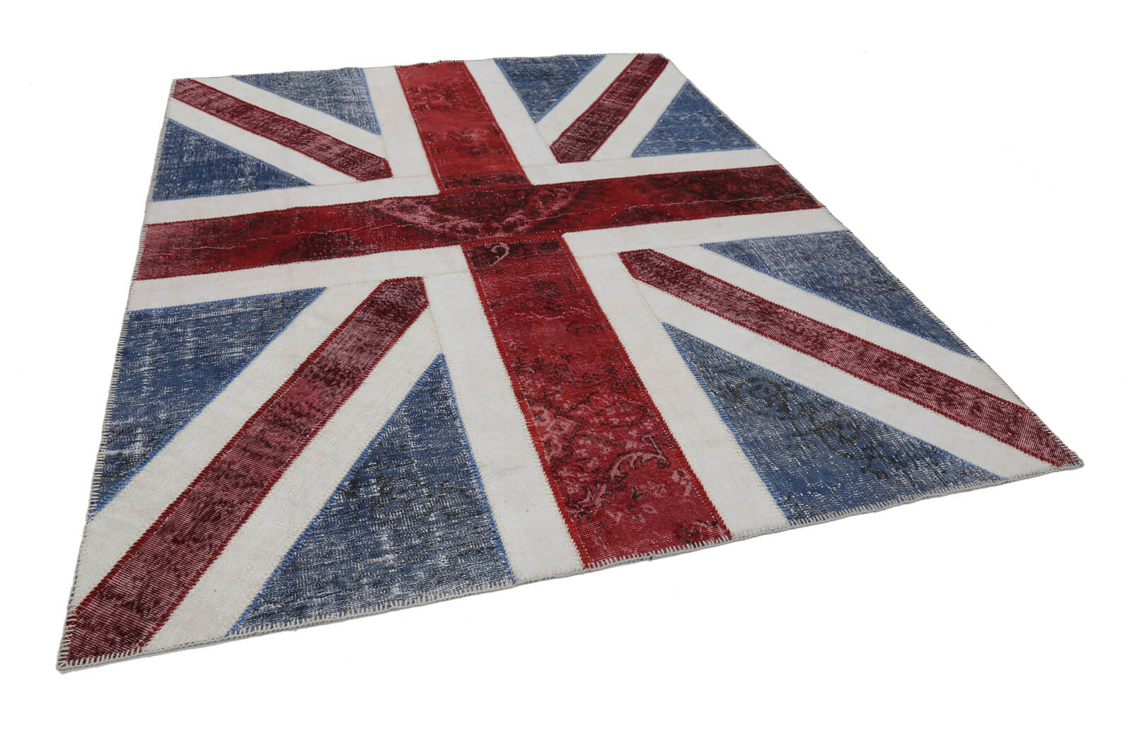 8x10 British Flag Patchwork Rug - 22667
