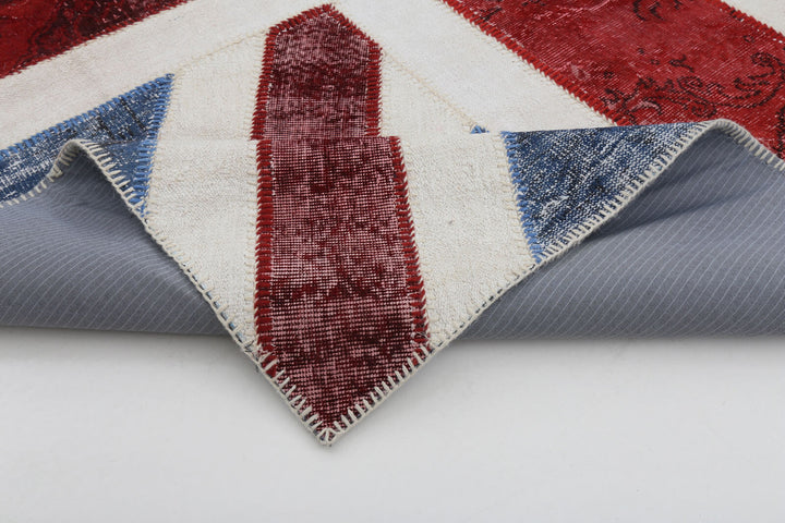 8x10 British Flag Patchwork Rug - 22667