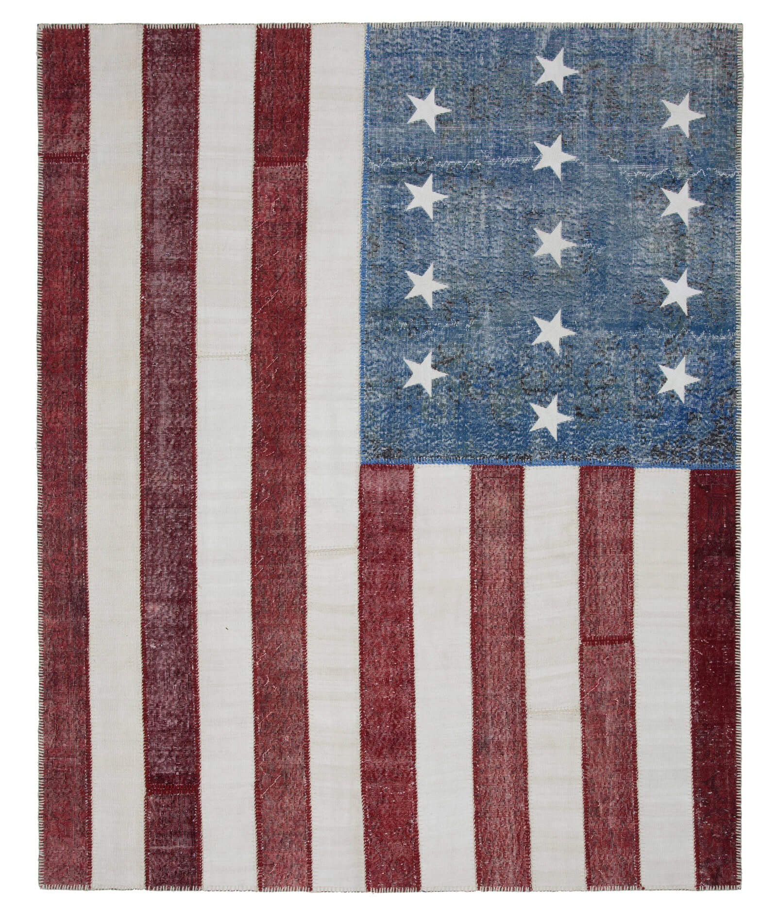 8x10 American Flag Patchwork Rug - 22672