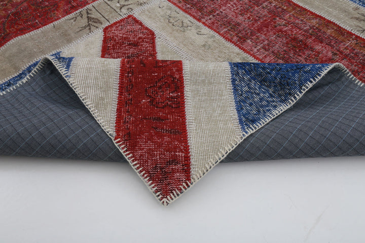 8x10 British Flag Patchwork Rug - 22673