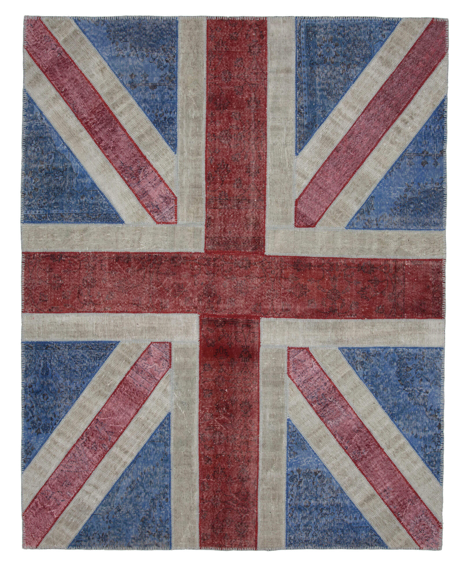 8x10 British Flag Patchwork Rug - 22674