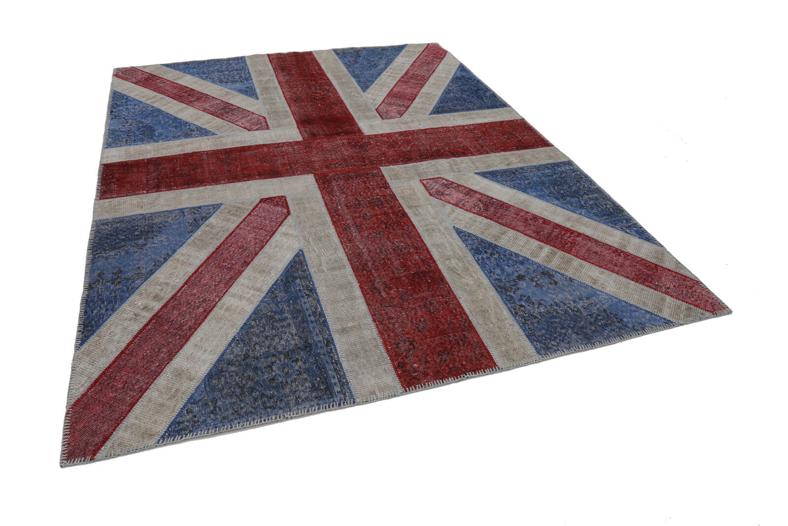 8x10 British Flag Patchwork Rug - 22674