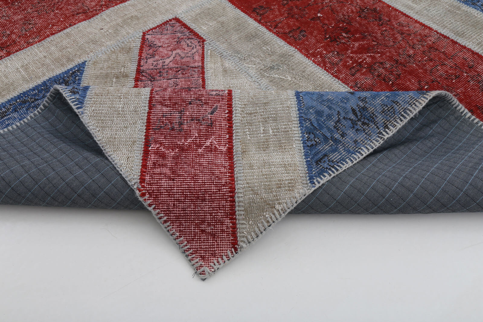 8x10 British Flag Patchwork Rug - 22674