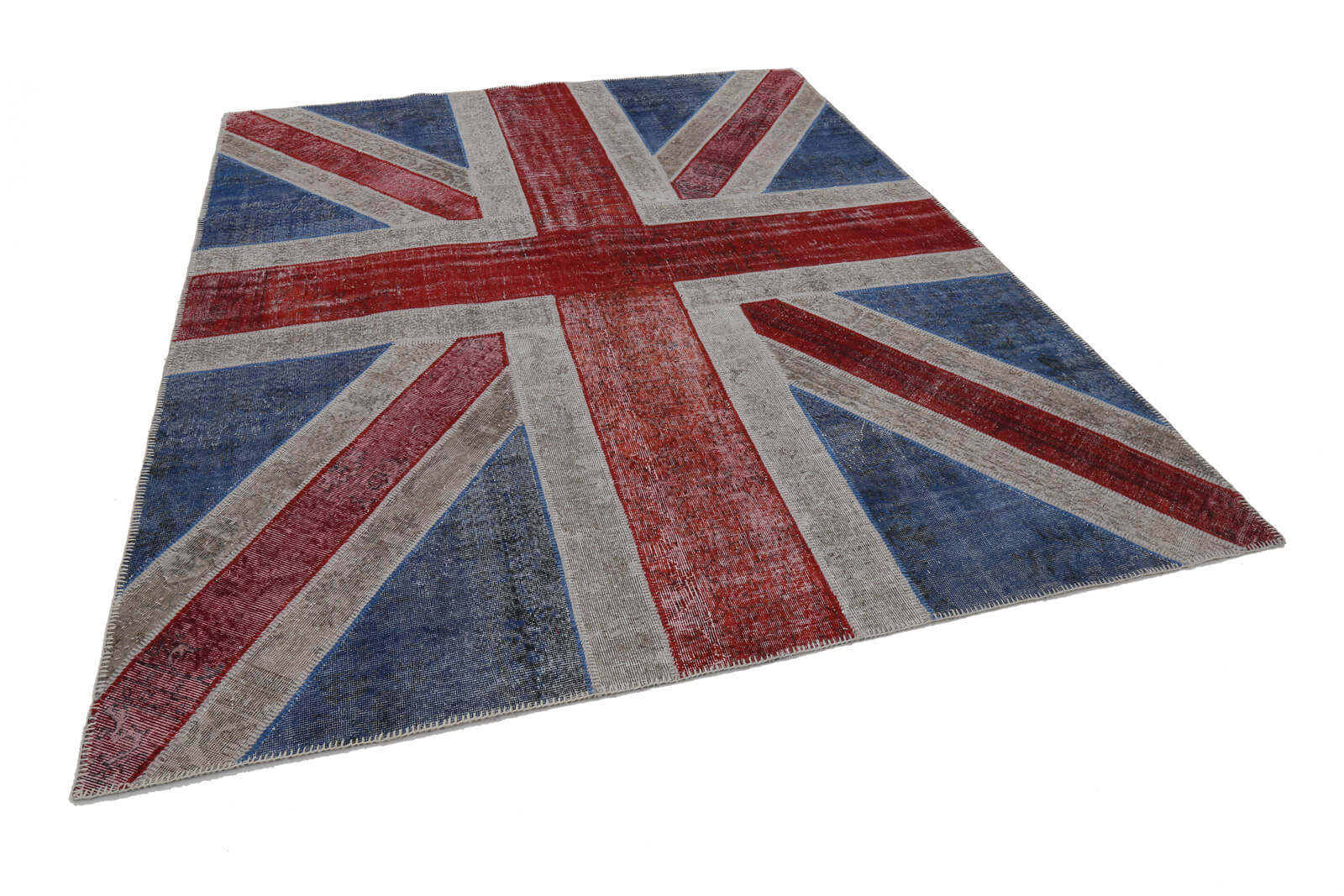 8x10 British Flag Patchwork Rug - 22675