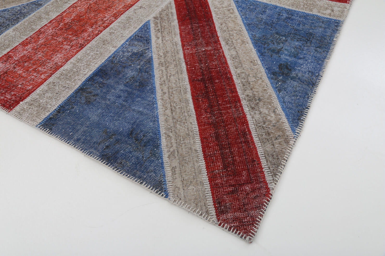 8x10 British Flag Patchwork Rug - 22675