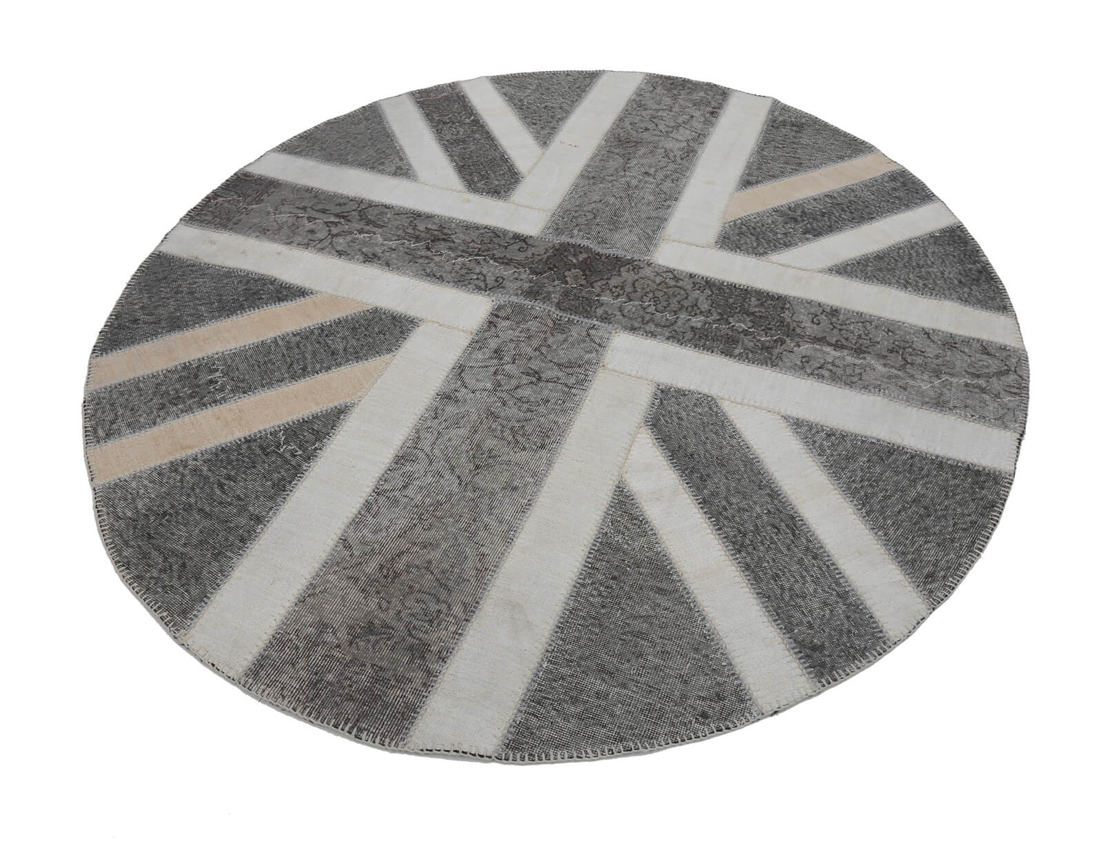 7x8 British Flag Patchwork Rug - 22676