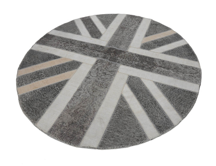 7x8 British Flag Patchwork Rug - 22676