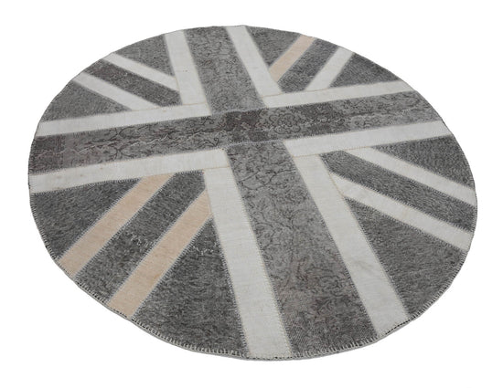 7x8 British Flag Patchwork Rug - 22676