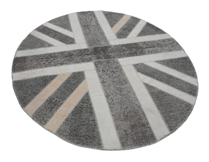7x8 British Flag Patchwork Rug - 22676