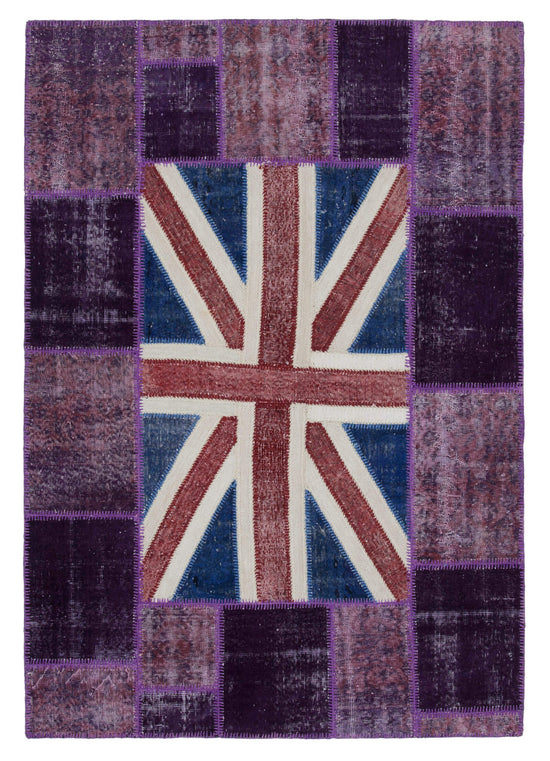 6x8 British Flag Patchwork Rug - 22679