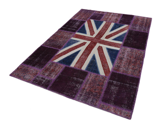 6x8 British Flag Patchwork Rug - 22679