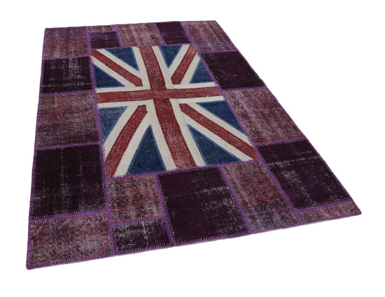6x8 British Flag Patchwork Rug - 22679