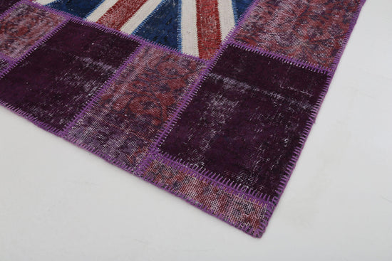 6x8 British Flag Patchwork Rug - 22679