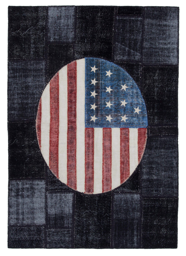 6x8 Usa Flag Patchwork Rug - 22680