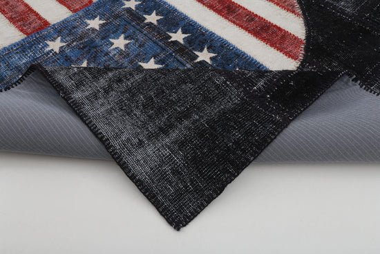 6x8 Usa Flag Patchwork Rug - 22680