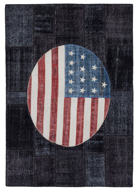 6x11 Usa Flag Patchwork Rug - 22681