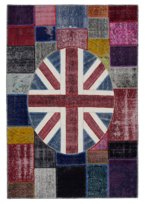 6x8 British Flag Patchwork Rug - 22682