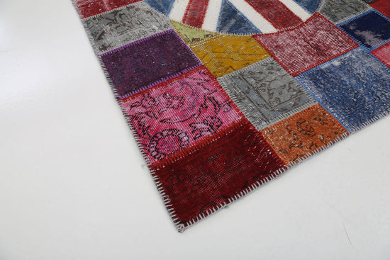 6x8 British Flag Patchwork Rug - 22682