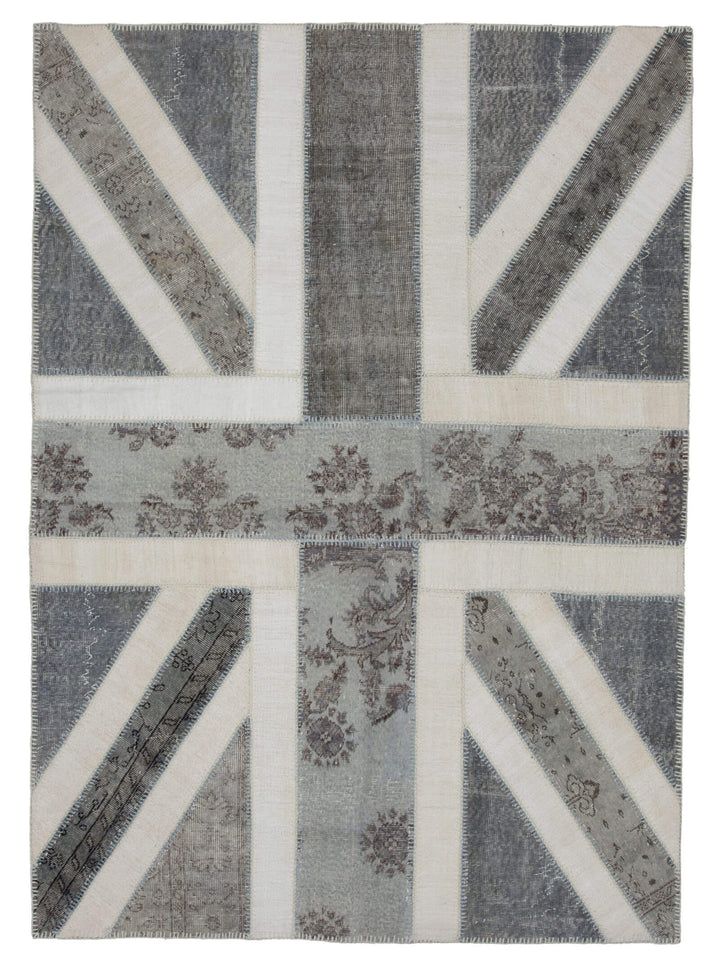 6x8 British Flag Patchwork Rug - 22683
