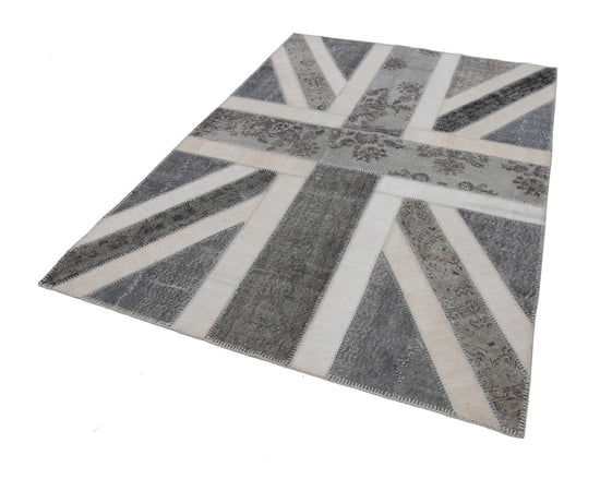 6x8 British Flag Patchwork Rug - 22683