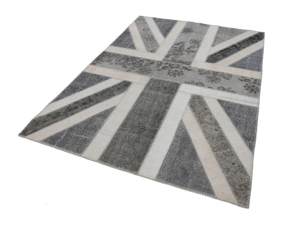 6x8 British Flag Patchwork Rug - 22683