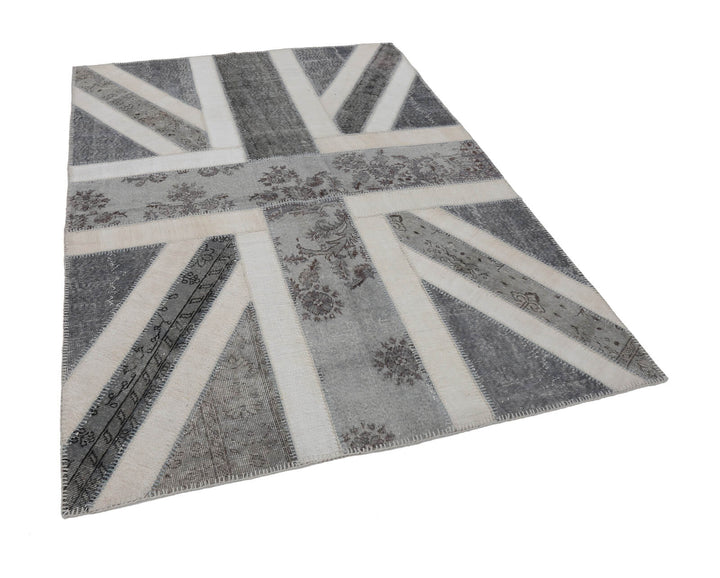 6x8 British Flag Patchwork Rug - 22683