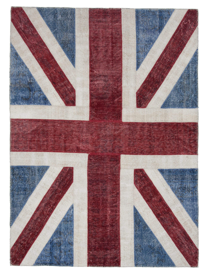 6x8 British Flag Patchwork Rug - 22684