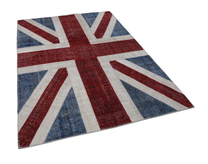 6x8 British Flag Patchwork Rug - 22684