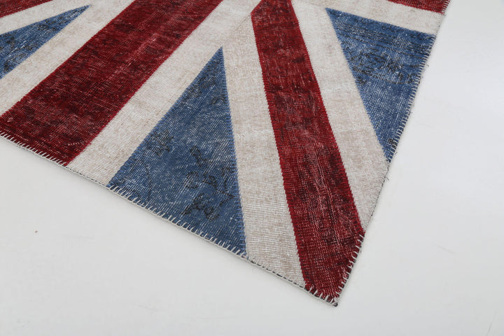 6x8 British Flag Patchwork Rug - 22684
