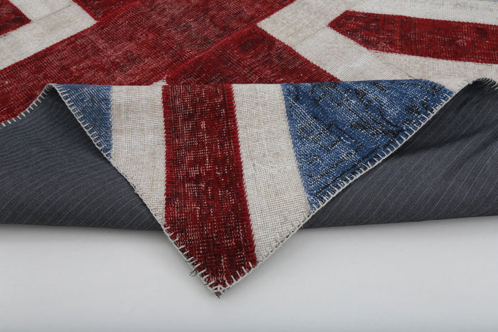 6x8 British Flag Patchwork Rug - 22684
