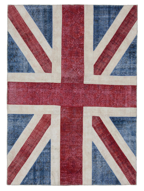 6x8 British Flag Patchwork Rug - 22686