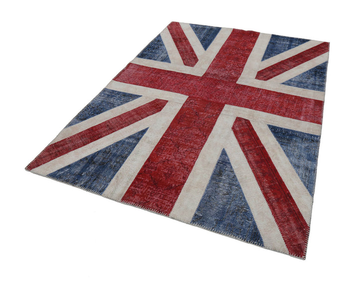 6x8 British Flag Patchwork Rug - 22686