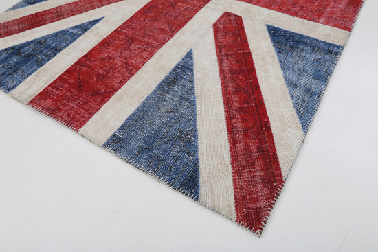 6x8 British Flag Patchwork Rug - 22686