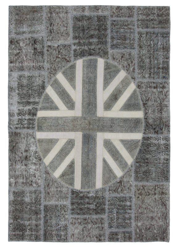 6x8 British Flag Patchwork Rug - 22687