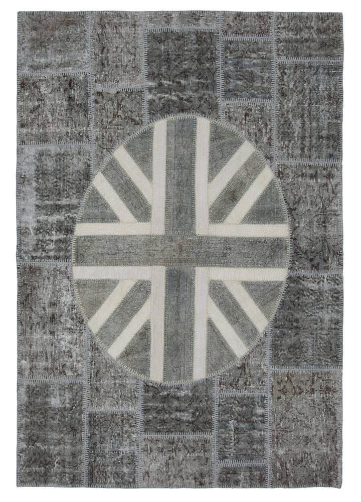 6x8 British Flag Patchwork Rug - 22687