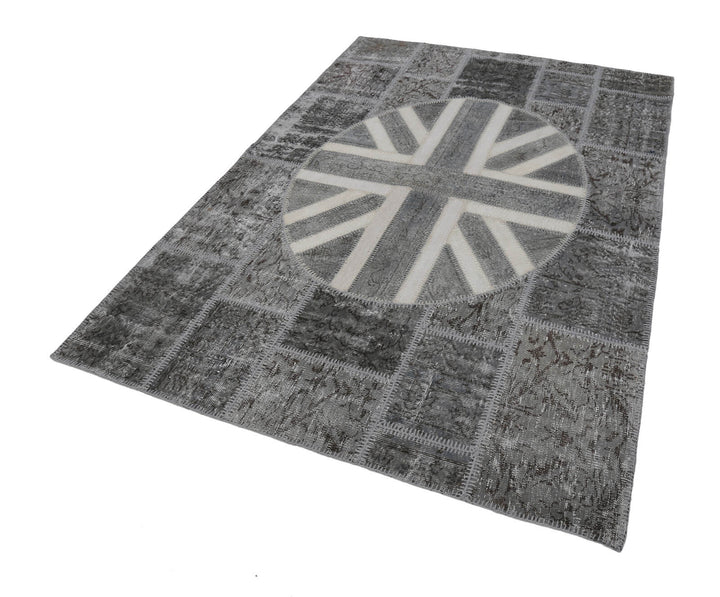6x8 British Flag Patchwork Rug - 22687