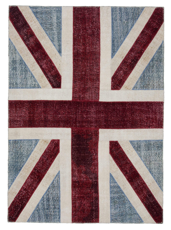 6x8 British Flag Patchwork Rug - 22689