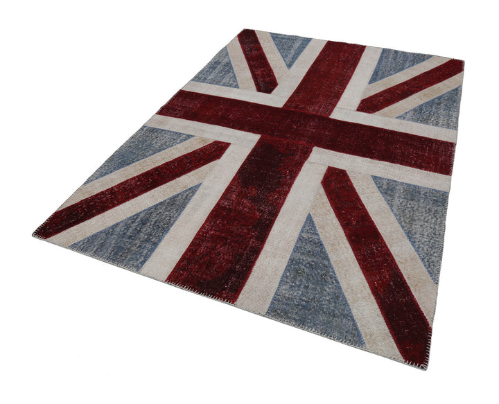 6x8 British Flag Patchwork Rug - 22689
