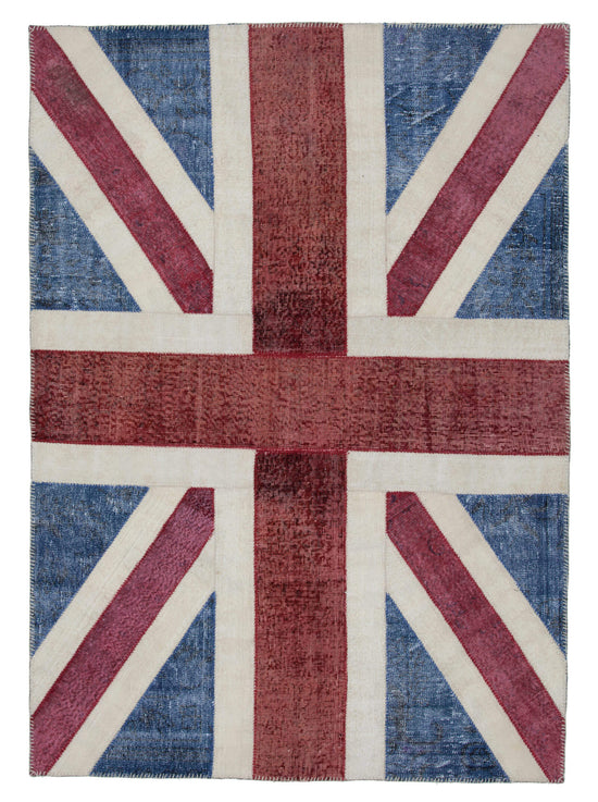6x8 British Flag Patchwork Rug - 22690