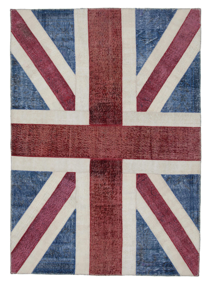 6x8 British Flag Patchwork Rug - 22690