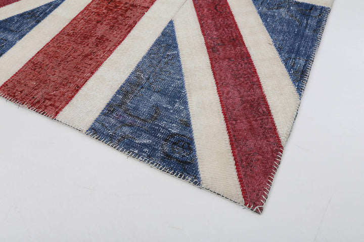 6x8 British Flag Patchwork Rug - 22690