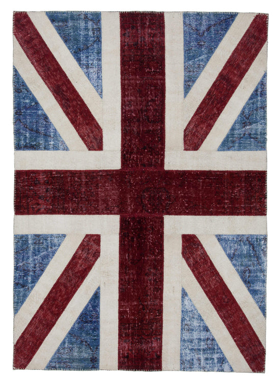 6x8 British Flag Patchwork Rug - 22691