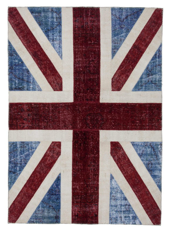 6x8 British Flag Patchwork Rug - 22691