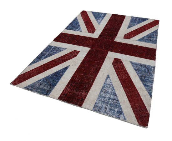 6x8 British Flag Patchwork Rug - 22691