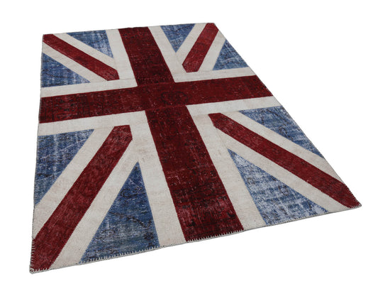 6x8 British Flag Patchwork Rug - 22691